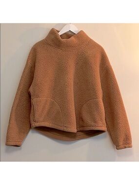 All In Motion Tan Teddy Fleece pullover mock turtleneck sweatshirt size XXL